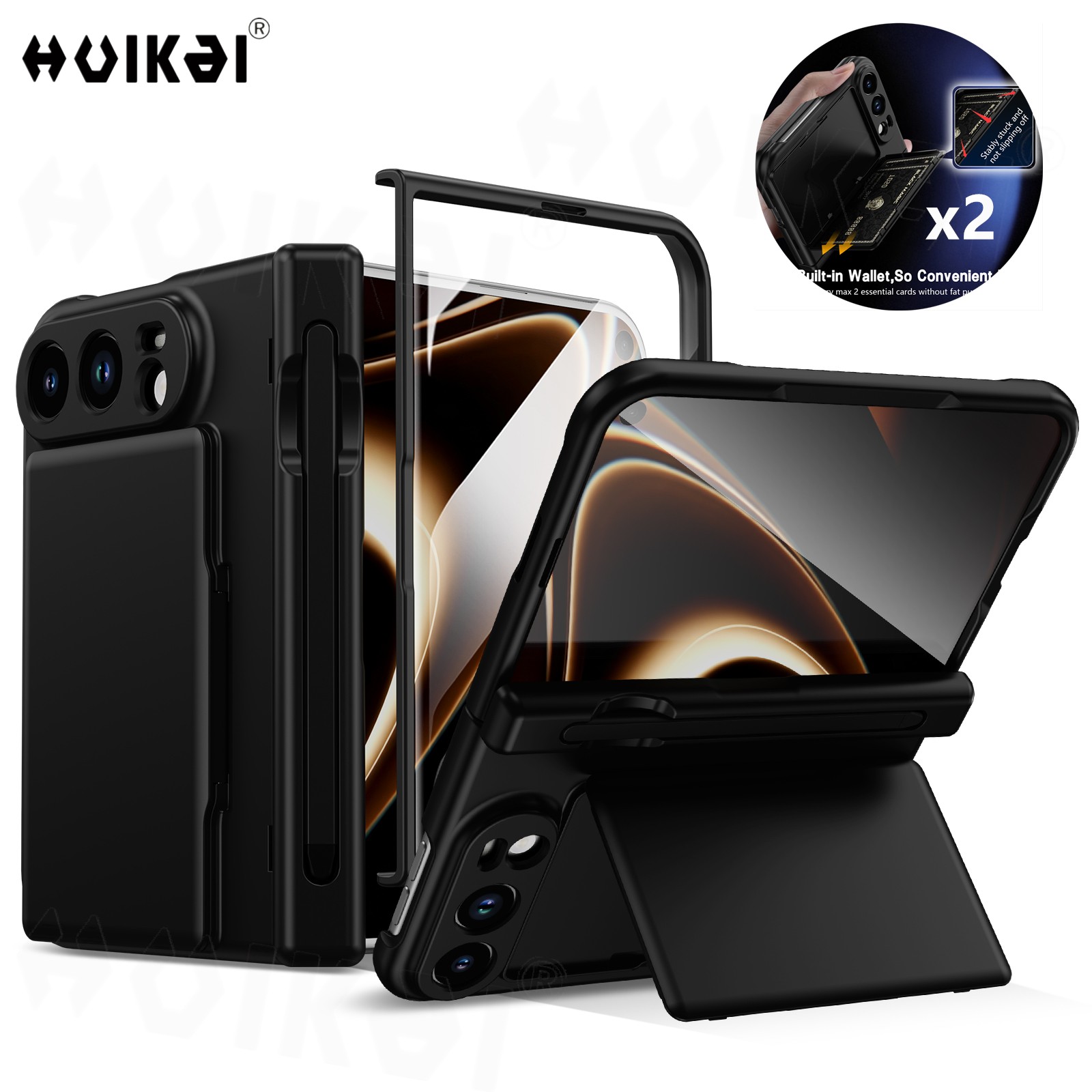 Windows Tablet Accessories - 애플 아이폰용 카드 수납 지갑형 케이스,